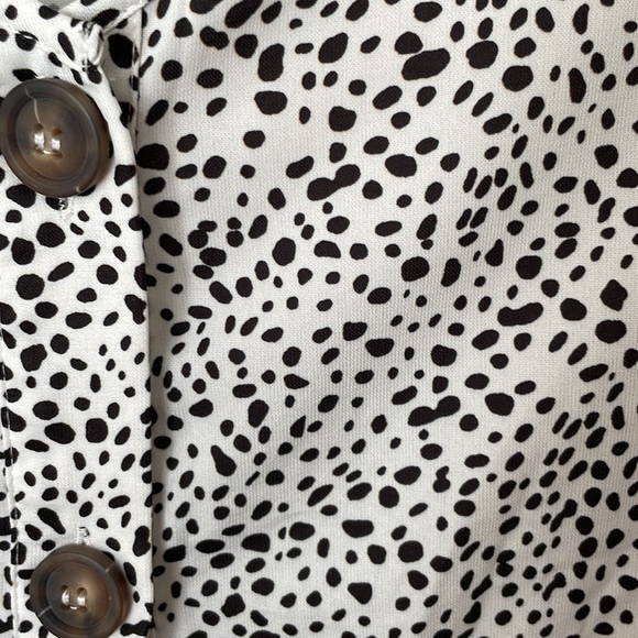 SHEIN blouse black/white Polka dot - Picture 3 of 6